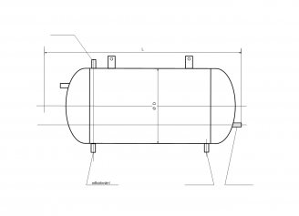 Beztlaký zásobník vody, typ R-ZVL (ležatý) - obrázek 1